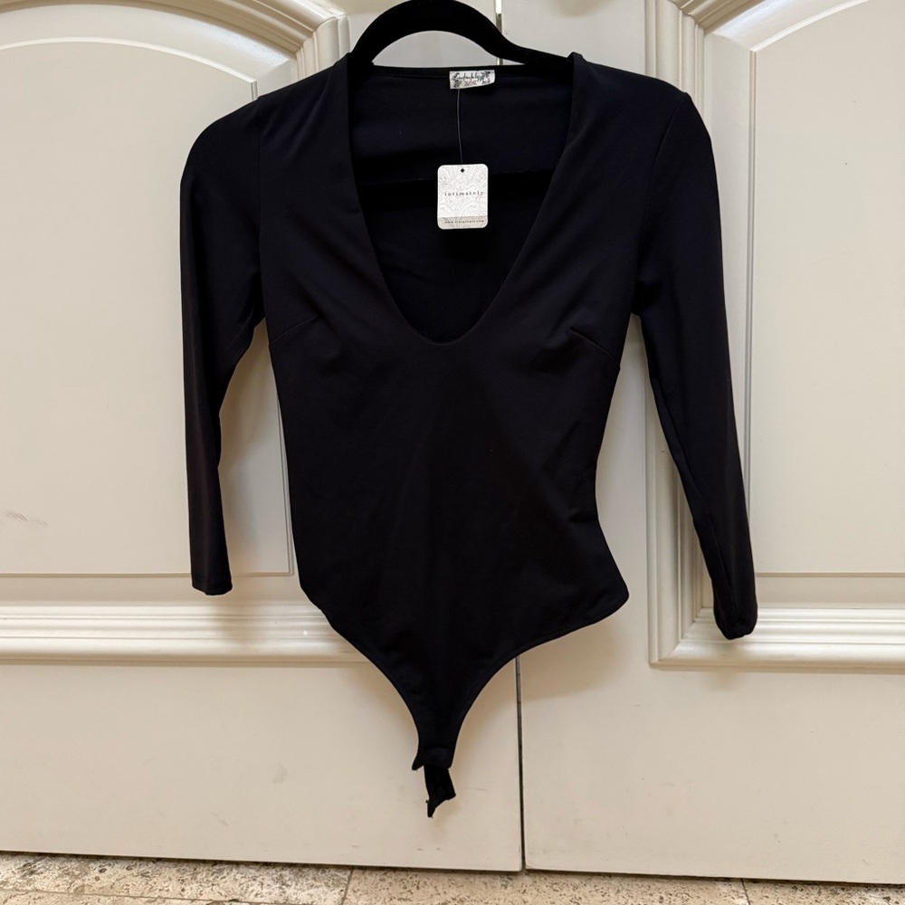 Free people Black Bodysuit